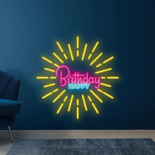 Birthday Glow Sign - Add a Festive LED neon sign product image