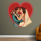 Wedding Hugging in Red Love Heart Sign LED neon sign product image