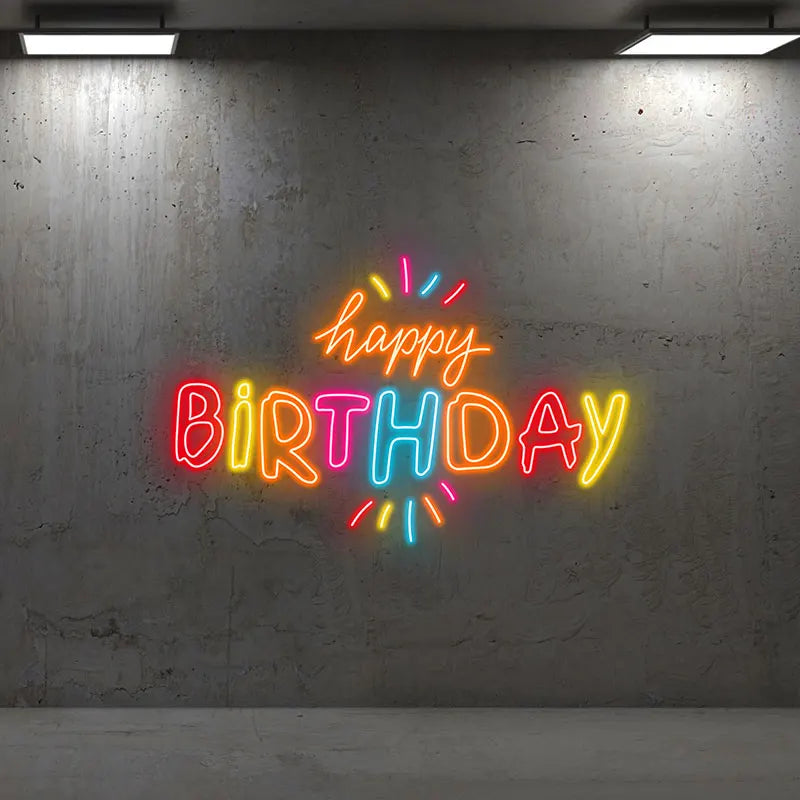 Toysign Colorful Happy Birthday - LED LED neon sign product image