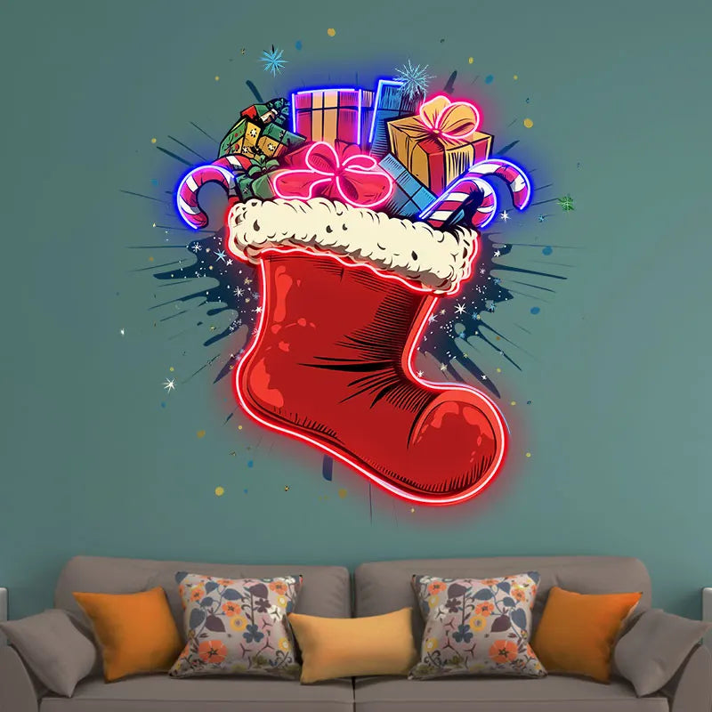 Christmas Gifts Sock Christmas LED neon sign product image
