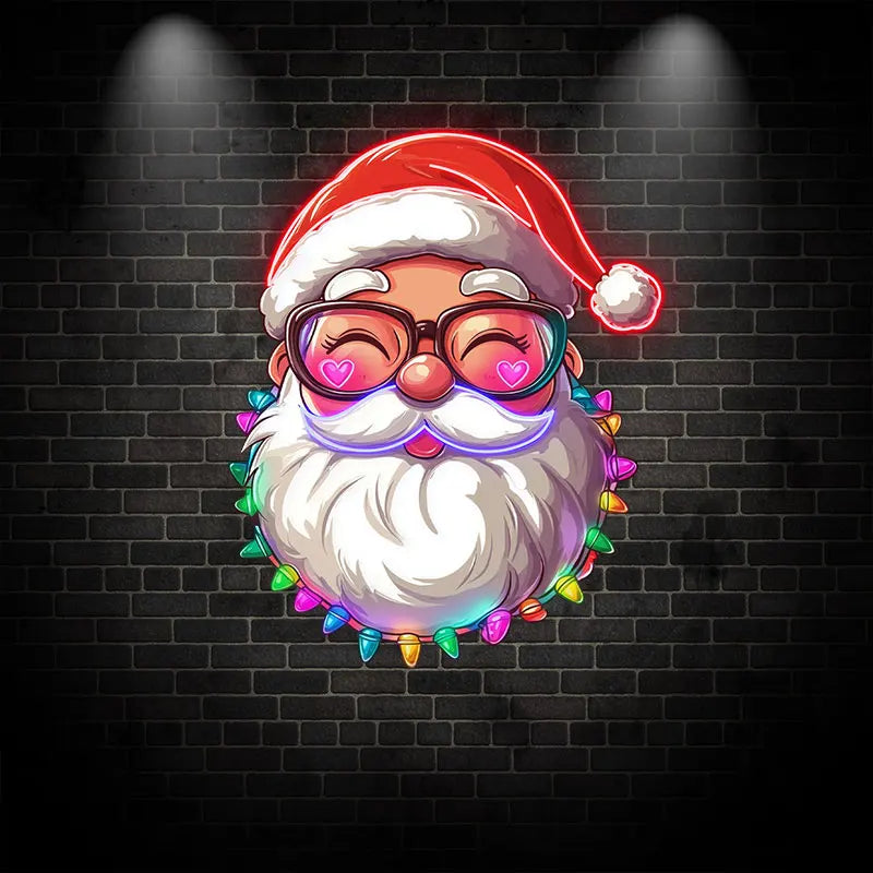 Santa Claus with Small Light Bulbs LED LED neon sign by NeonCS