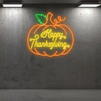 Happy Thanksgiving Neon Pumpkin Sign LED neon sign product image