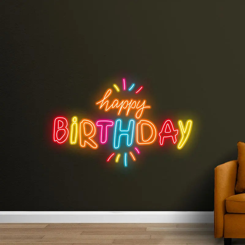 Toysign Colorful Happy Birthday - LED LED neon sign product image