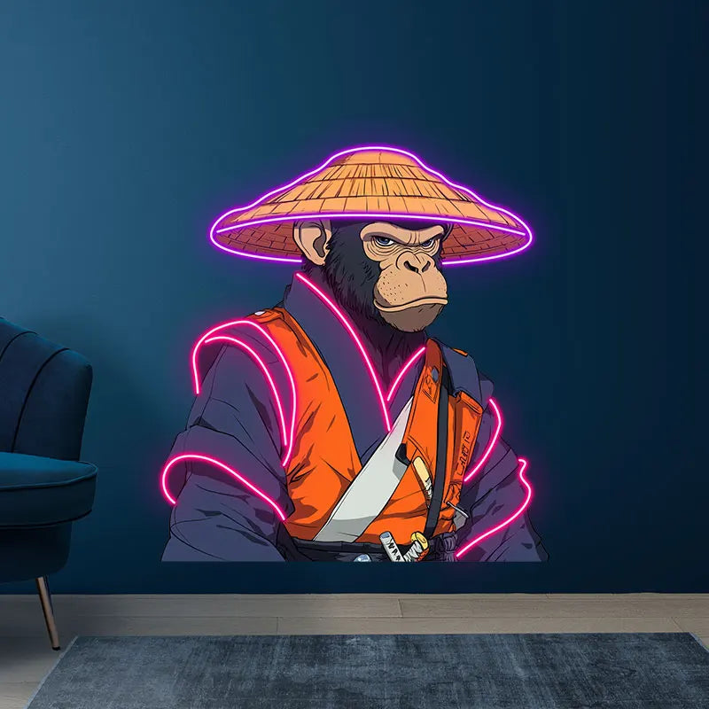 Toysign Light Samurai Monkey with Neon LED neon sign product image