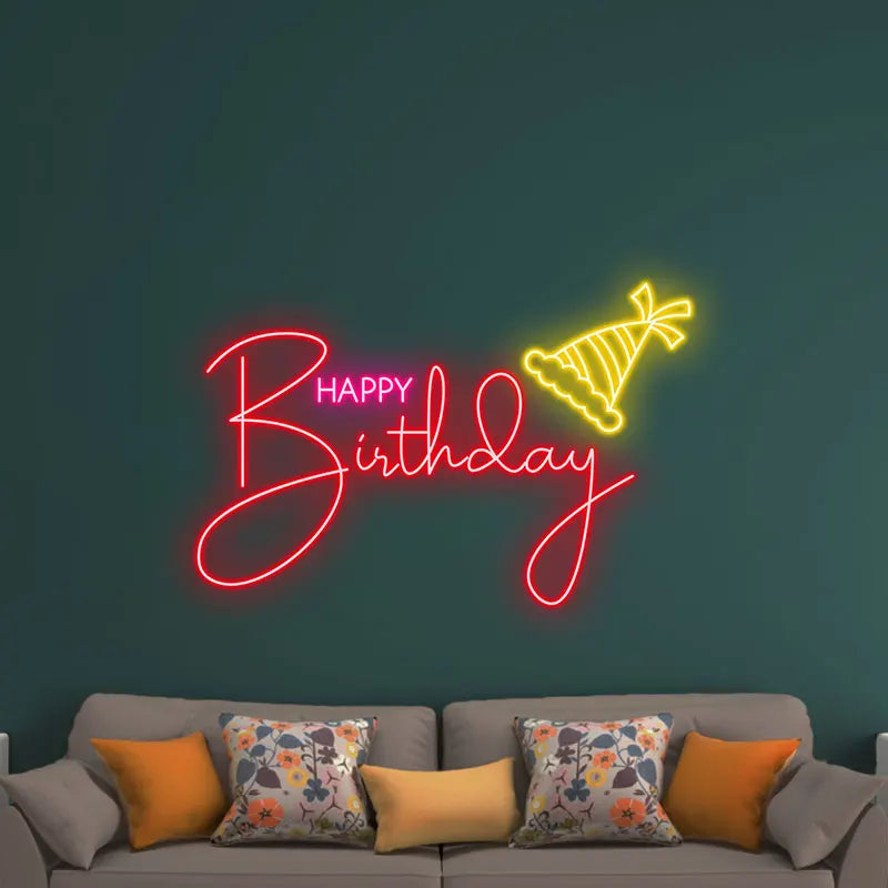 Toysign Custom Text Happy Birthday LED neon sign product image