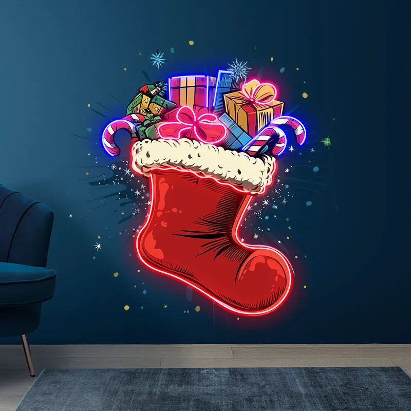 Christmas Gifts Sock Christmas LED neon sign product image