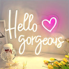 Hello Gorgeous Home Wall Decor Wedding LED neon sign product image