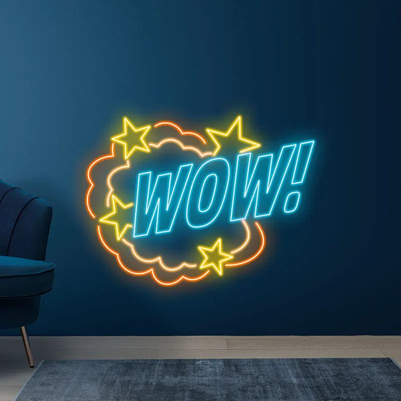 Toysign Custom Text Wow! with LED neon sign product image