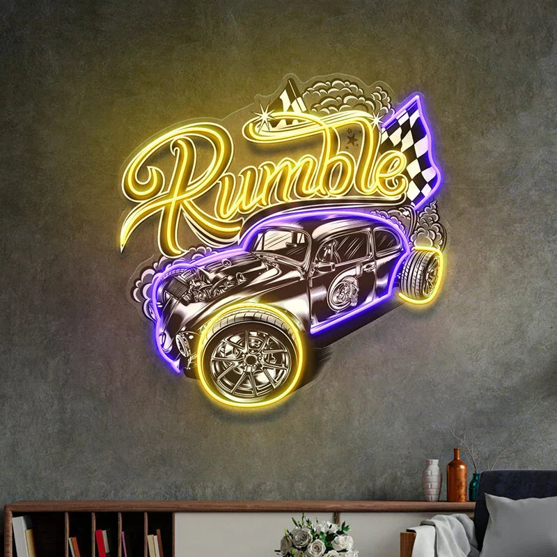 Custom Car Retro Car Man Cave Decor LED neon sign product image