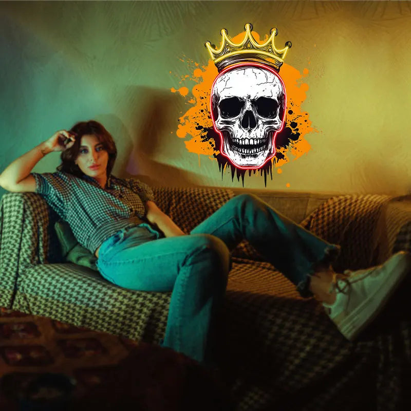 Crowned Skull - Edgy LED Wall Light LED neon sign product image