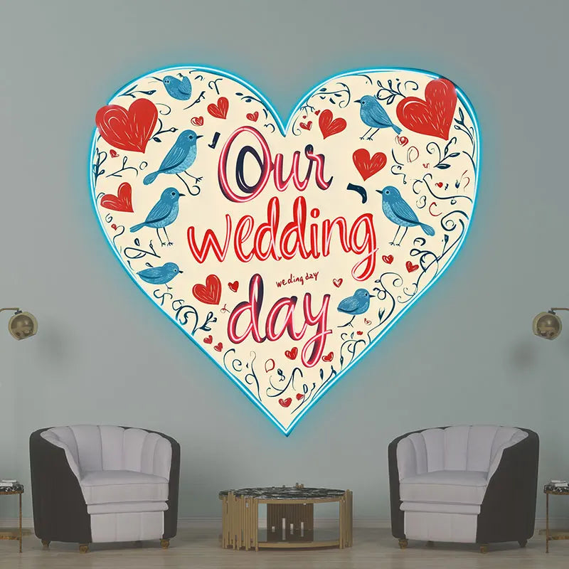 Our Wedding Day Atmosphere Wall LED neon sign product image