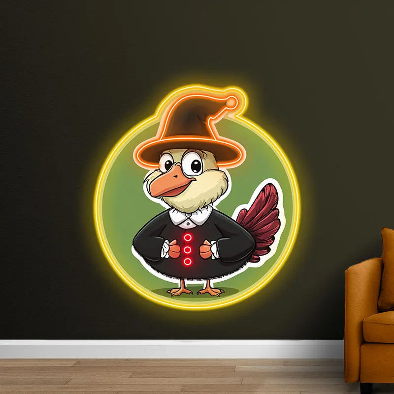 Neon Cartoon Turkey Hat Display Sign LED neon sign product image