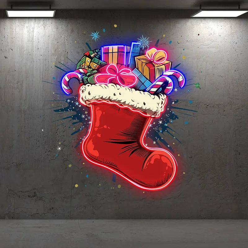 Christmas Gifts Sock Christmas LED neon sign product image