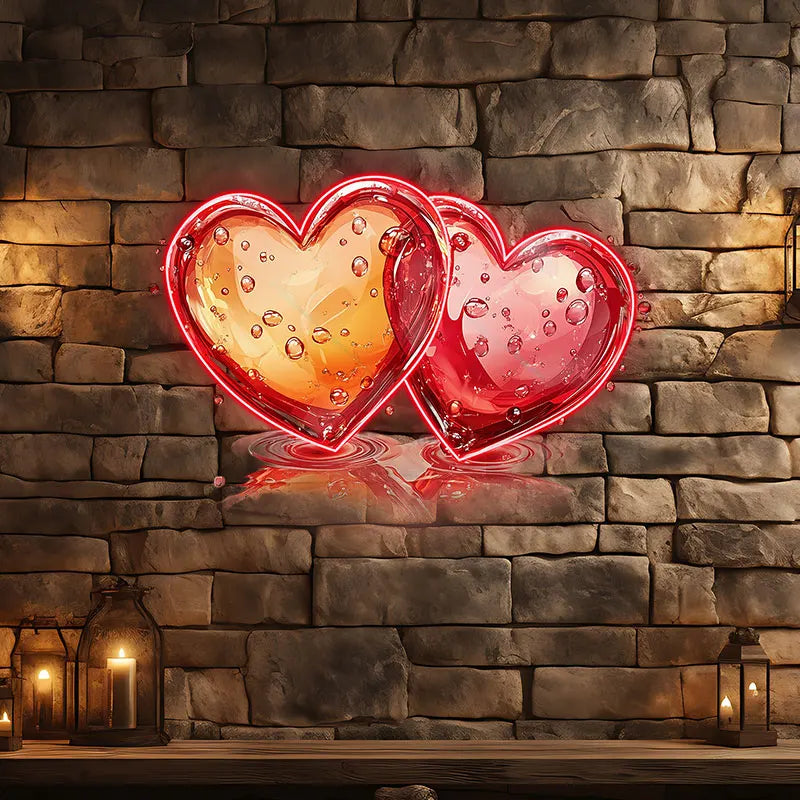 Two Hearts Wedding Ceremony Creative LED neon sign product image