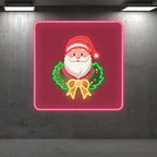 Santa Claus Neon Wreath Poster LED neon sign product image