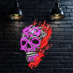 Skull with Weird Fire Creative Wall LED neon sign product image