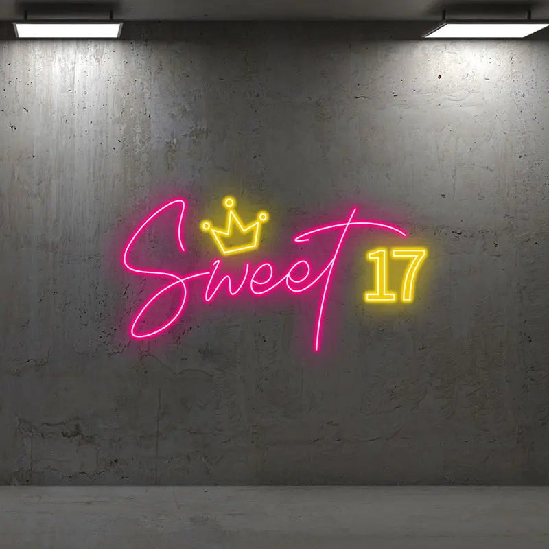 Toysign Sweet 17 - LED Birthday Wall LED neon sign product image