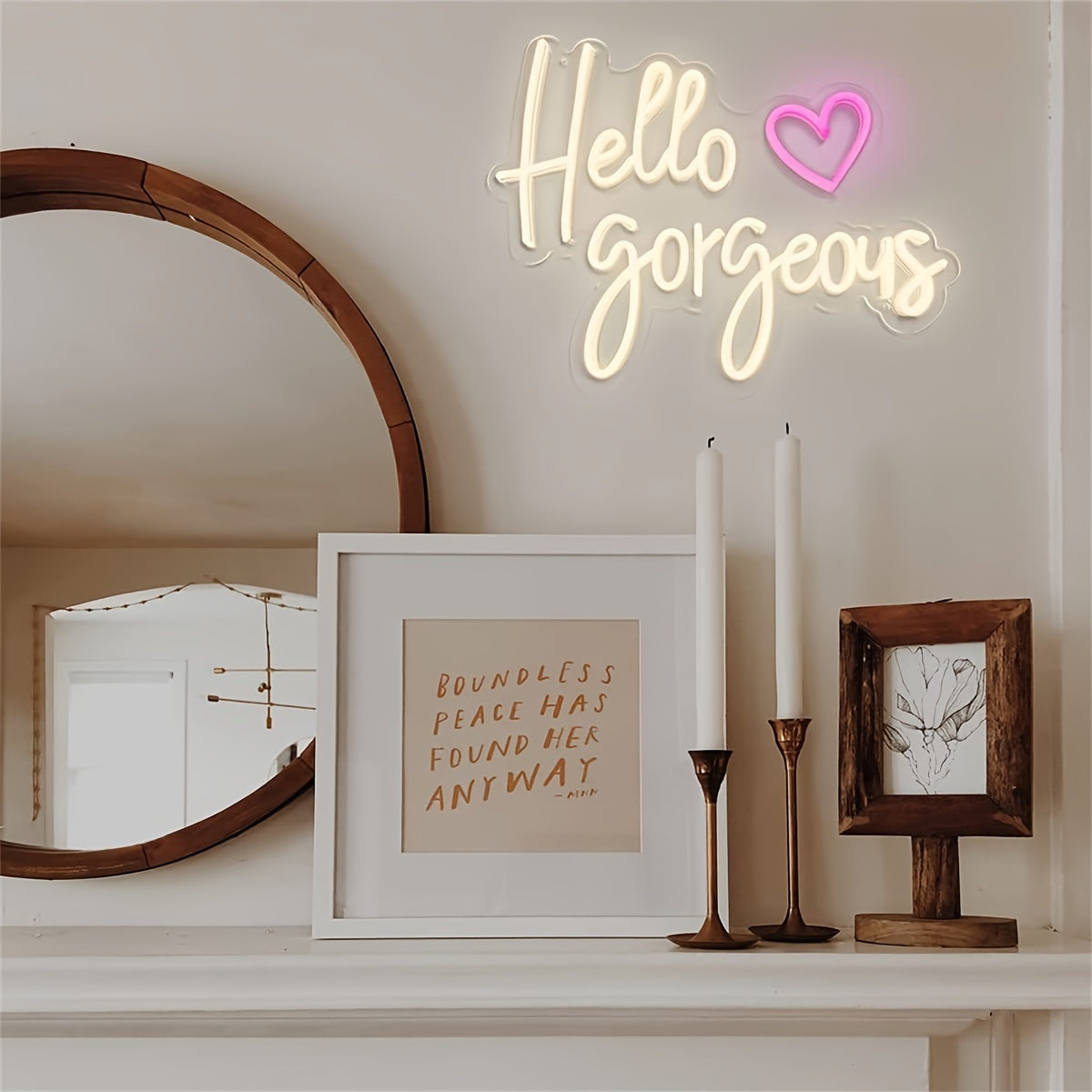 Hello Gorgeous Home Wall Decor Wedding LED neon sign product image