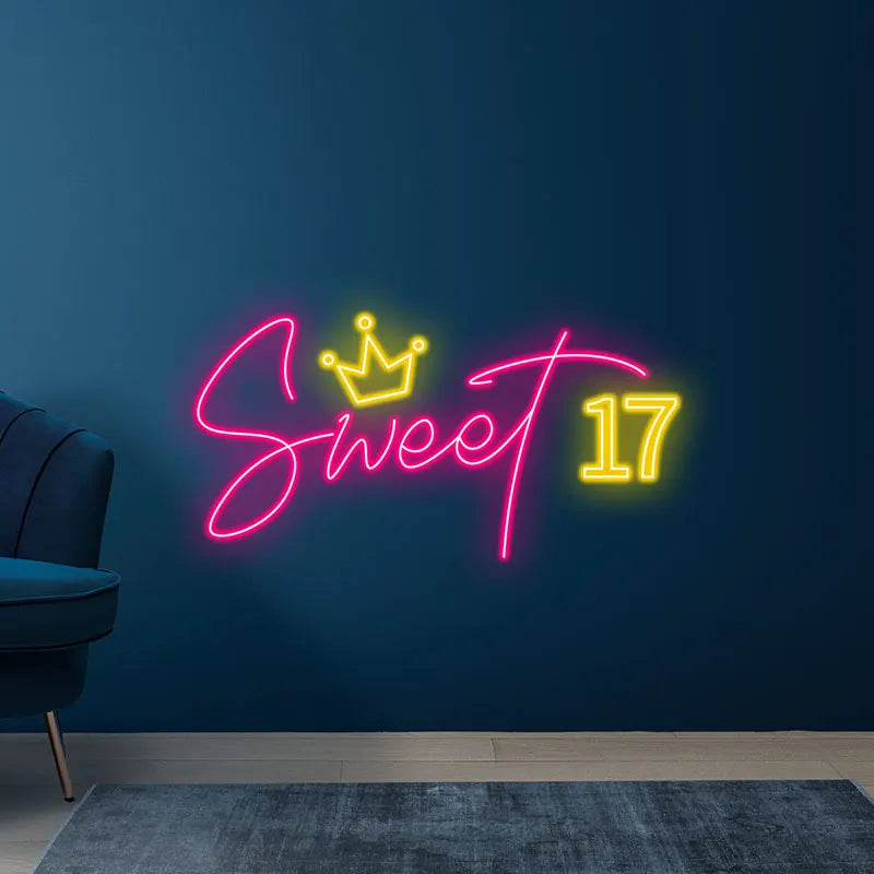 Toysign Sweet 17 - LED Birthday Wall LED neon sign product image