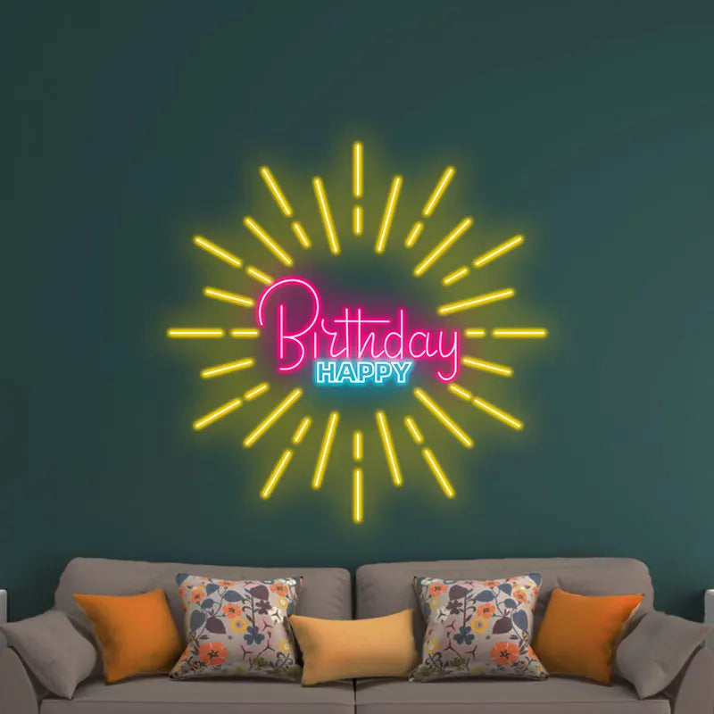 Birthday Glow Sign - Add a Festive LED neon sign product image