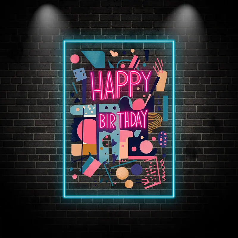 Happy Birthday Birthday Party Wall LED neon sign by NeonCS