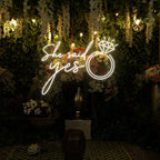 She Said Yes Neon Ring Sign Custom LED neon sign product image