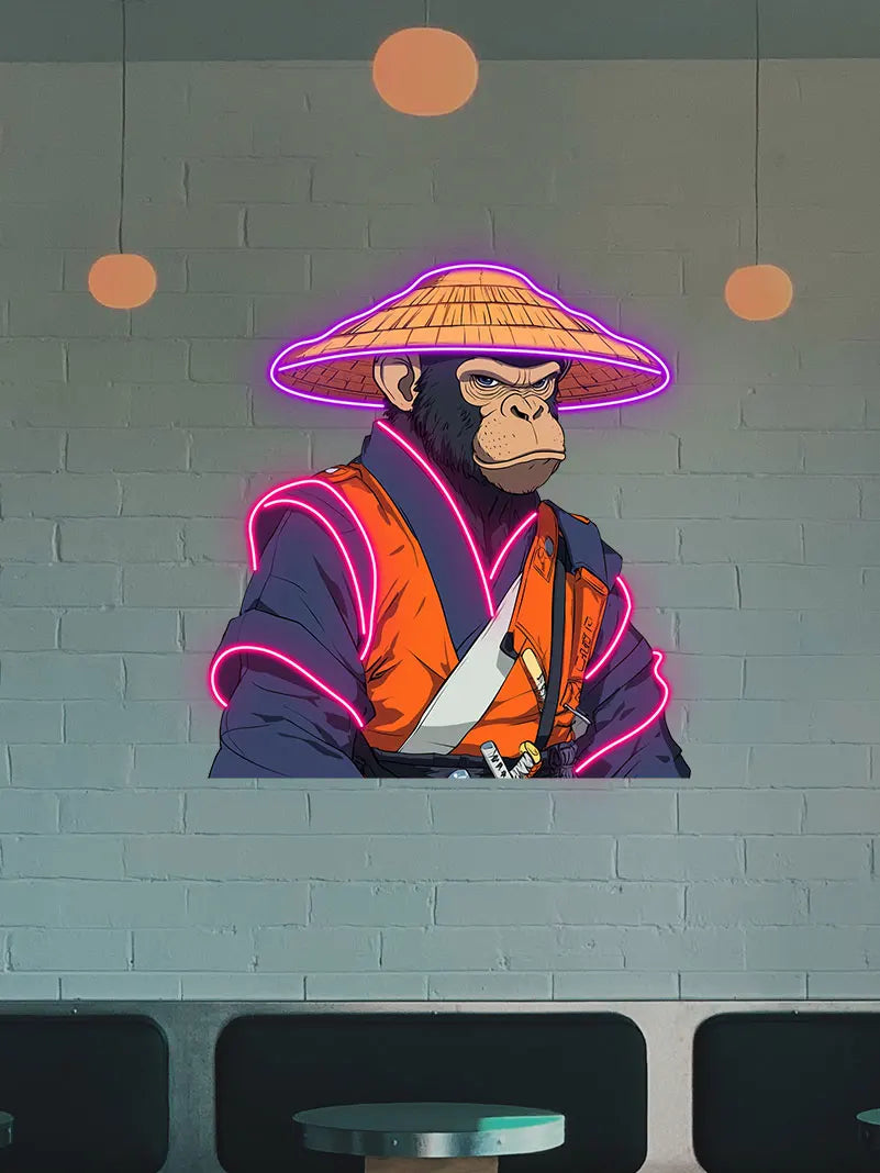 Toysign Light Samurai Monkey with Neon LED neon sign product image