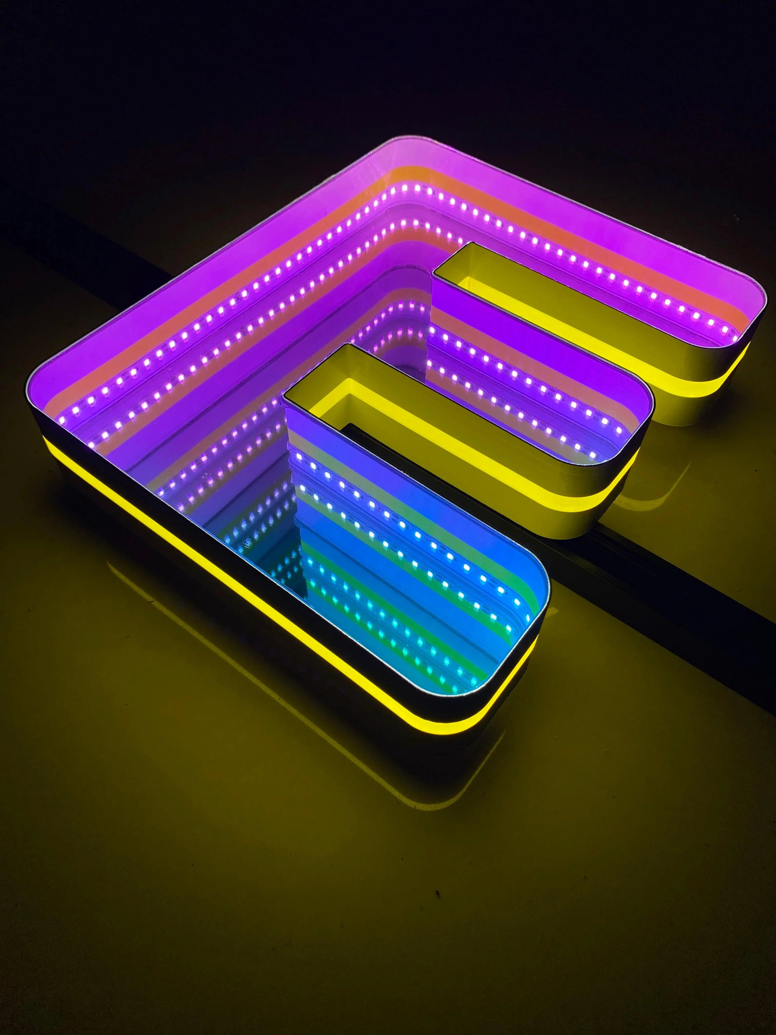 Stocked Infinity Mirror 3d Letters LED neon sign product image