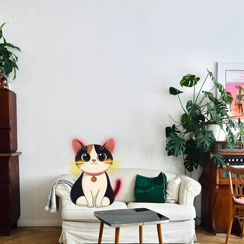 Toysign Kawaii Cat - Adorable Wall Art LED neon sign product image