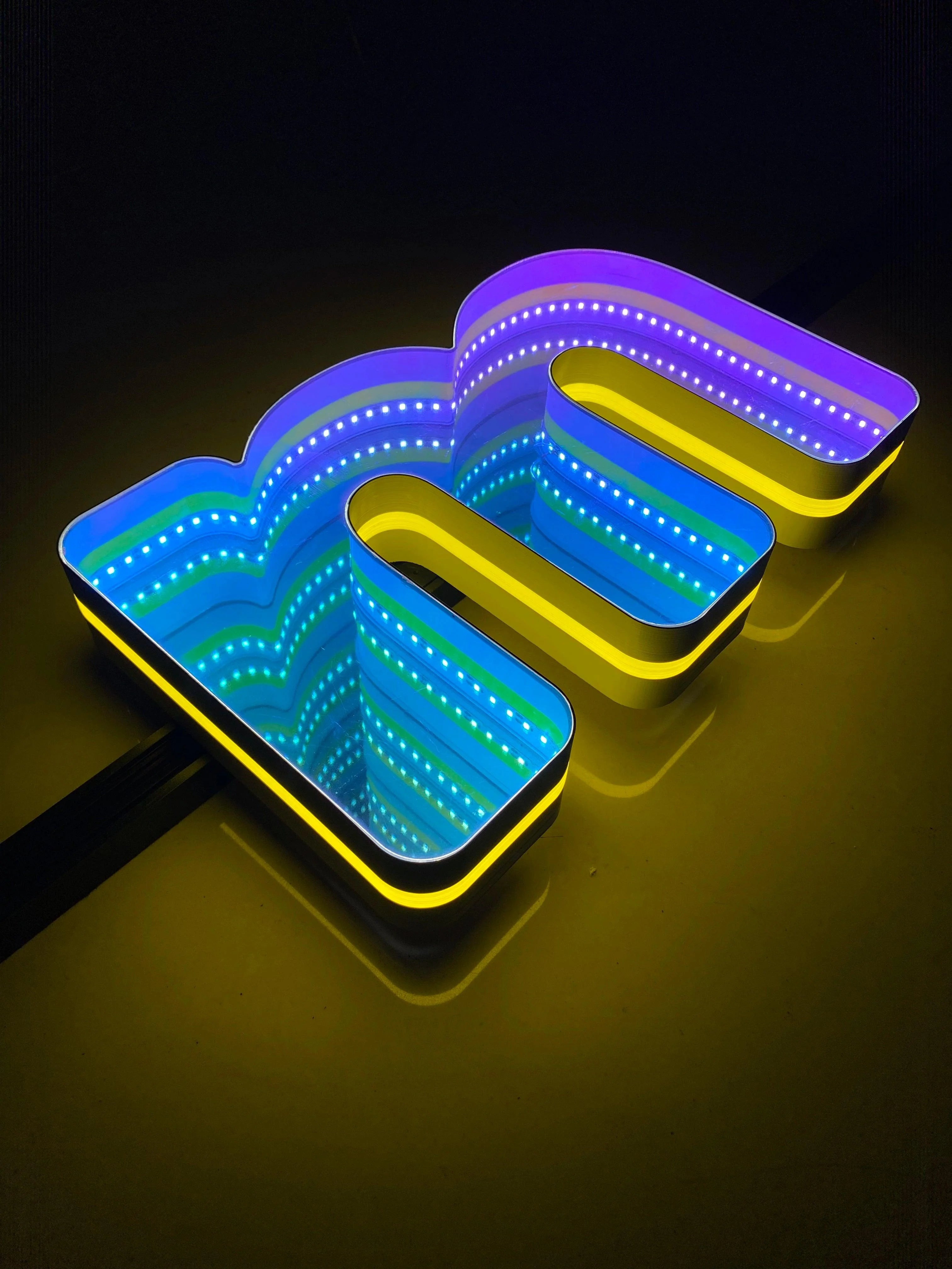 Stocked Infinity Mirror 3d Letter LED neon sign product image
