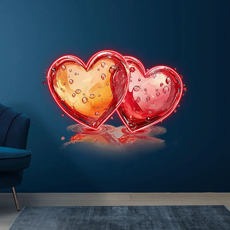 Two Hearts Wedding Ceremony Creative LED neon sign product image
