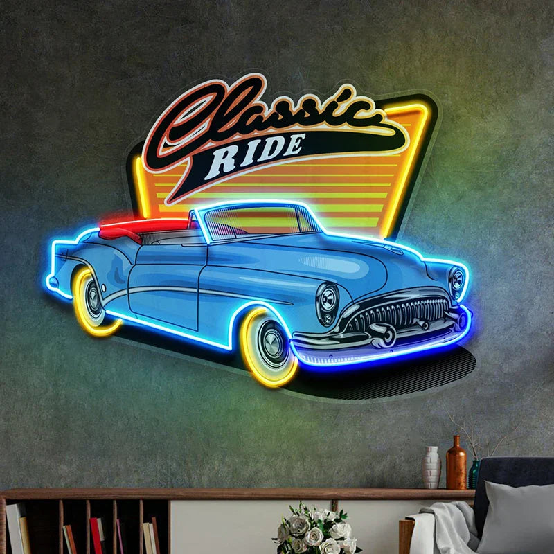 Custom Car Retro Car Man Cave Decor LED neon sign product image