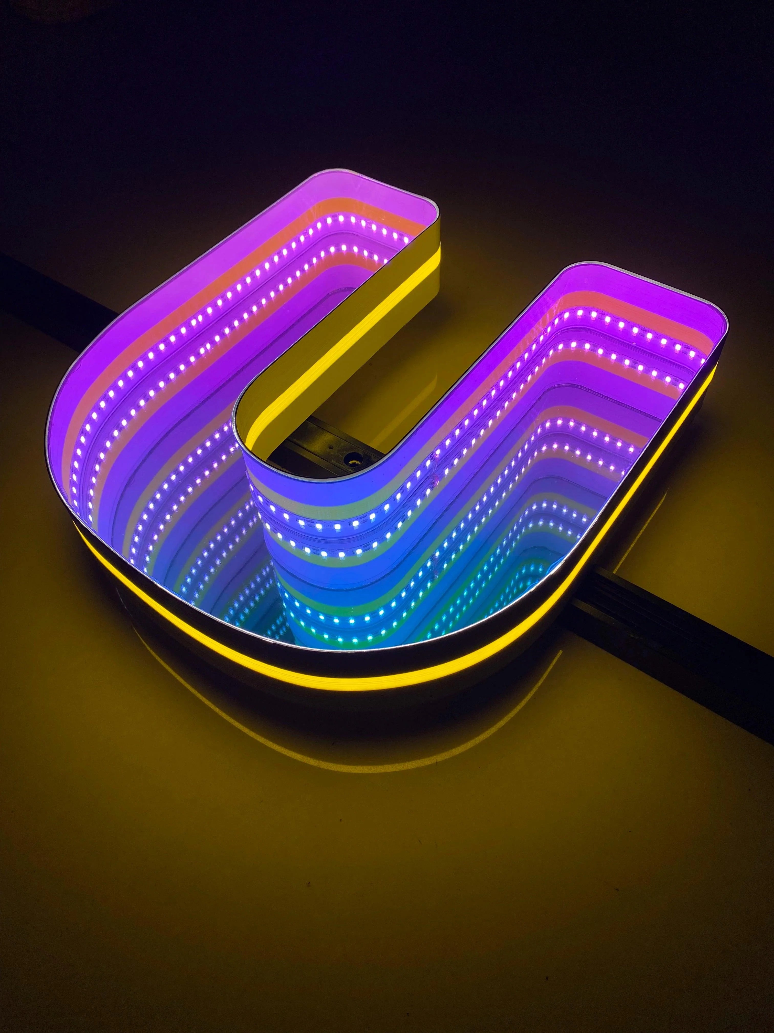 Stocked Infinity Mirror 3d Letters LED neon sign product image