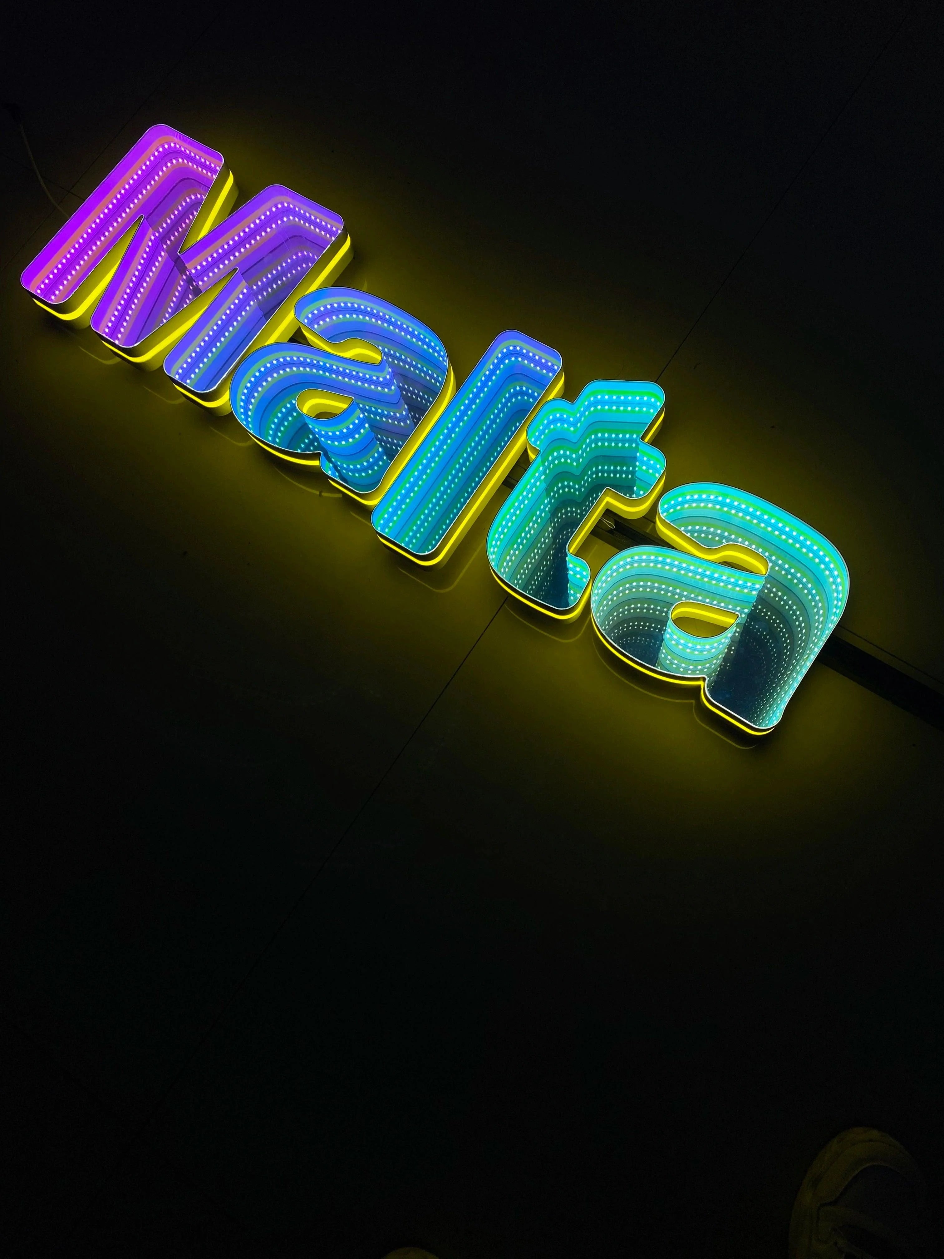 Stocked Infinity Mirror 3d Letters LED neon sign product image