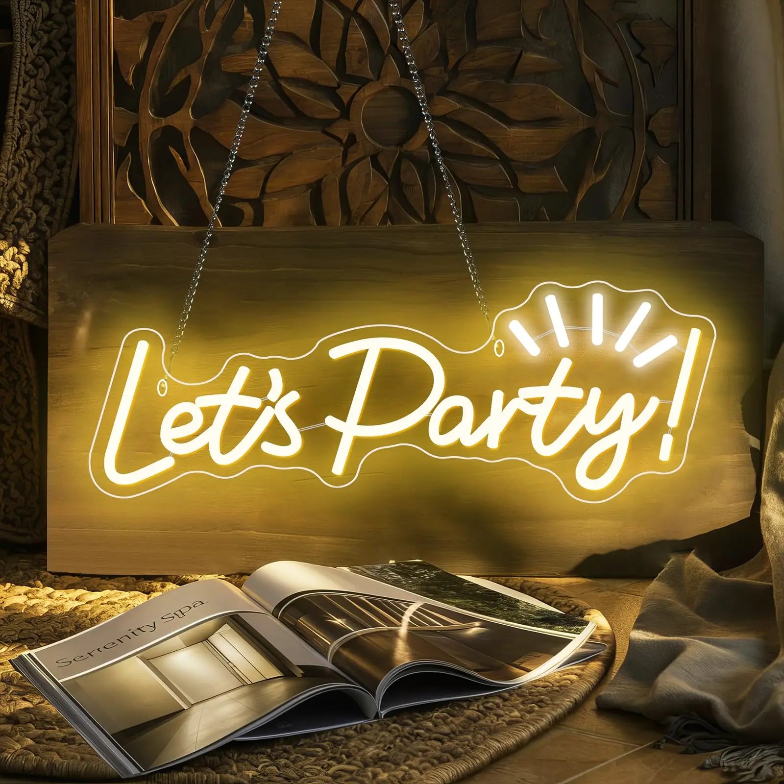 Let's Party for Wall Decor - Colorful LED neon sign product image