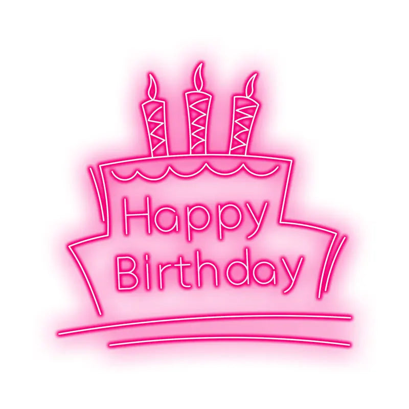 Toysign Happy Birthday with Cake & LED neon sign product image