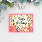 Floral Happy Birthday - Beautiful LED neon sign product image