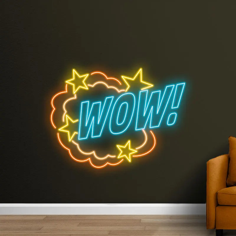 Toysign Custom Text Wow! with LED neon sign product image