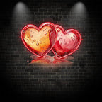 Two Hearts Wedding Ceremony Creative LED neon sign by NeonCS