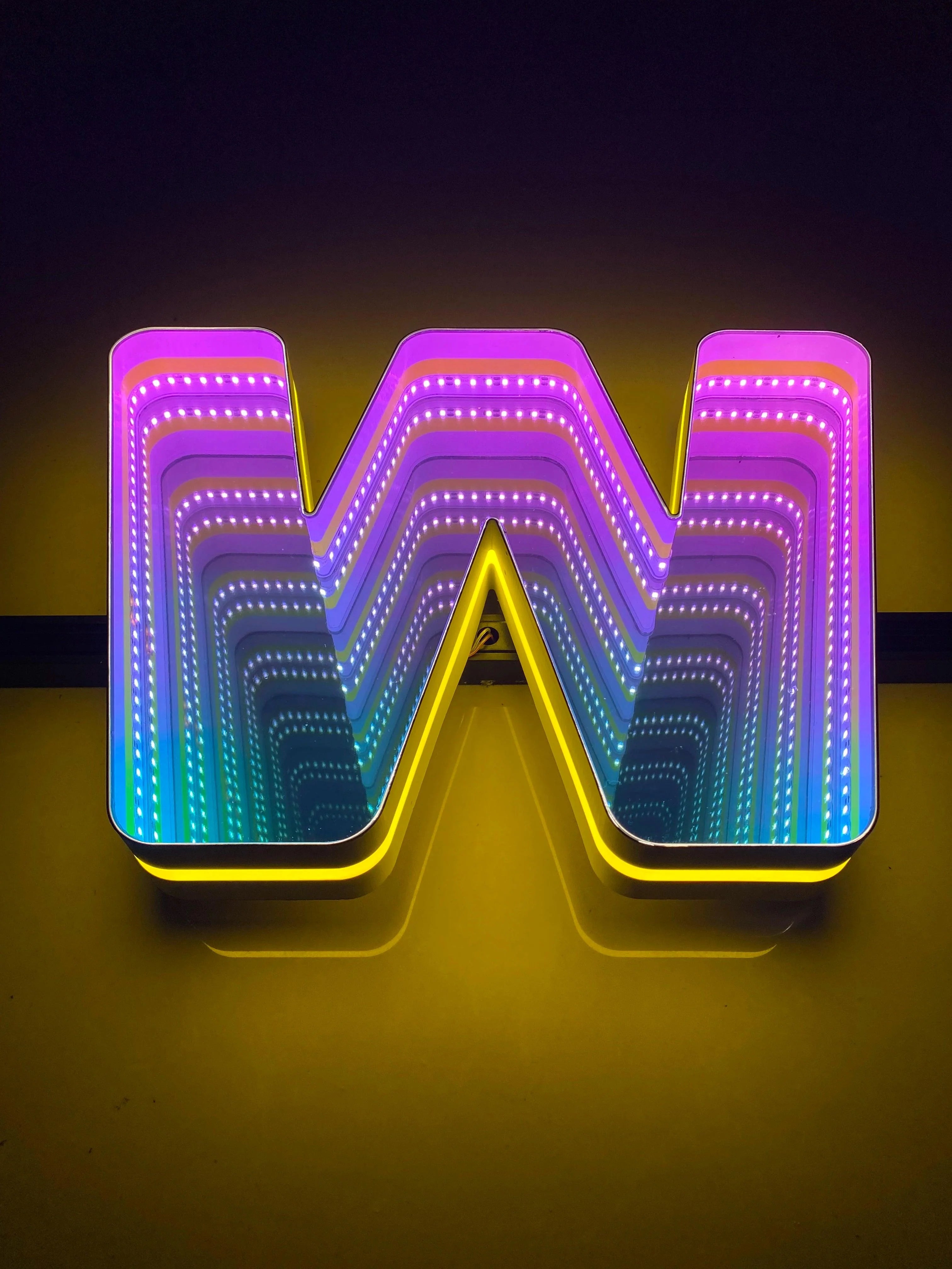 Stocked Infinity Mirror 3d Letters LED neon sign product image