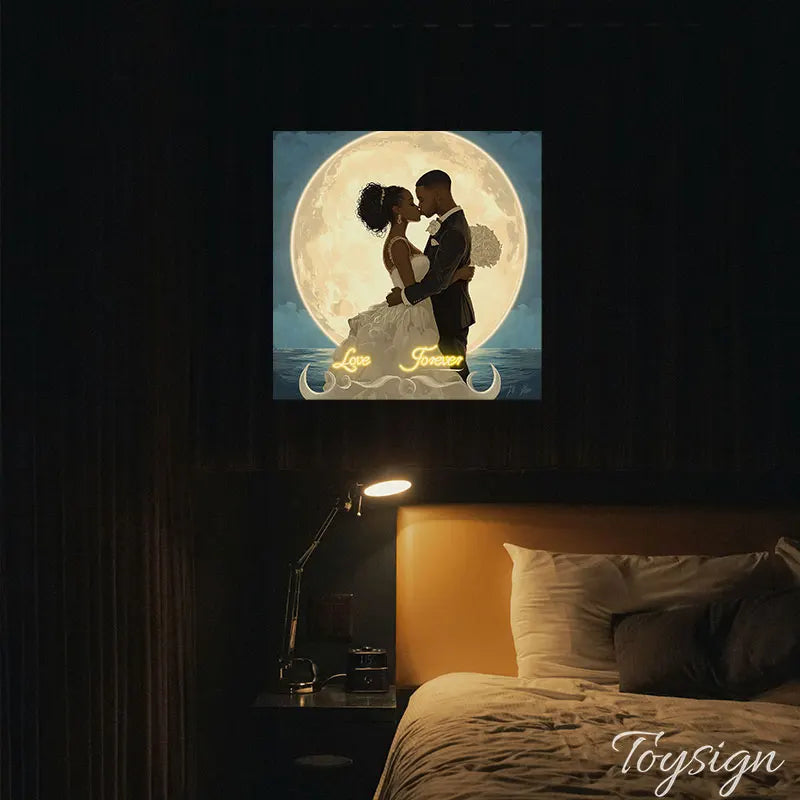 Romantic Wedding - Moonlit Couple LED LED neon sign product image