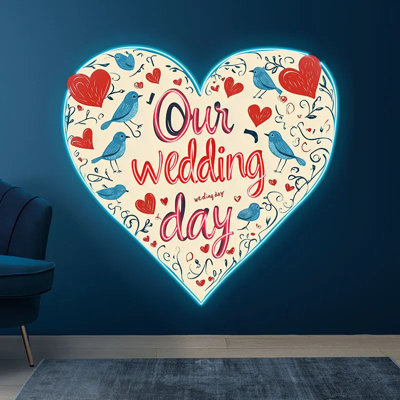 Our Wedding Day Atmosphere Wall LED neon sign product image