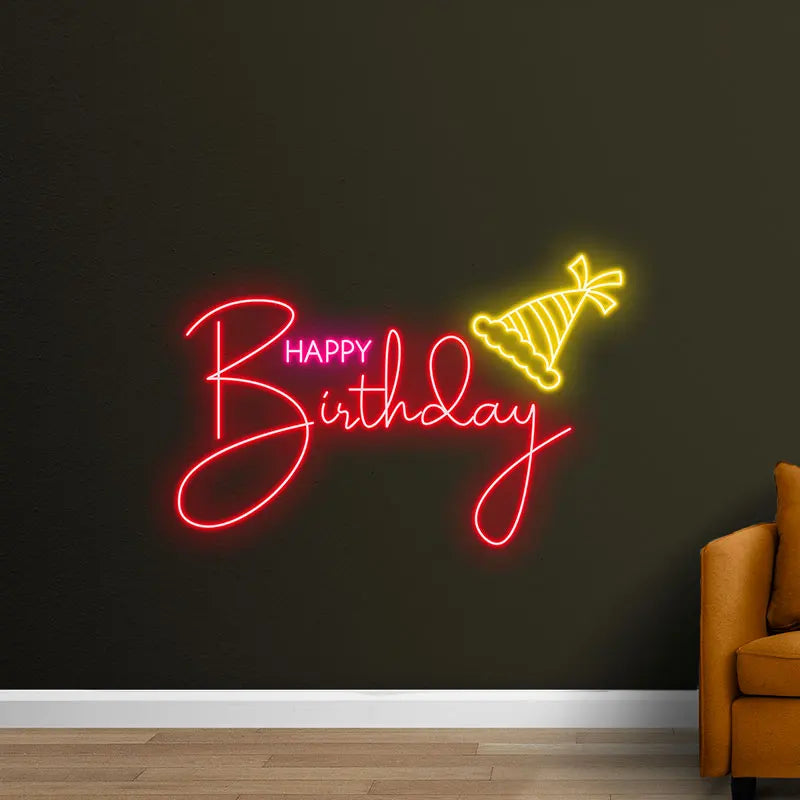 Toysign Custom Text Happy Birthday LED neon sign product image