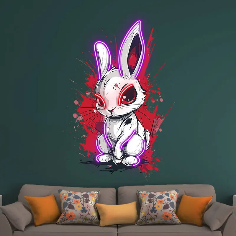 Toysign Edgy Neon Bunny Wall Art LED neon sign product image