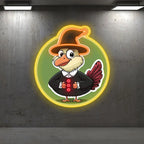 Neon Cartoon Turkey Hat Display Sign LED neon sign product image