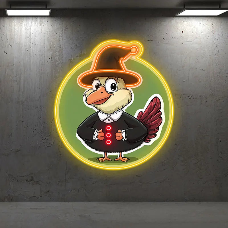 Neon Cartoon Turkey Hat Display Sign LED neon sign product image