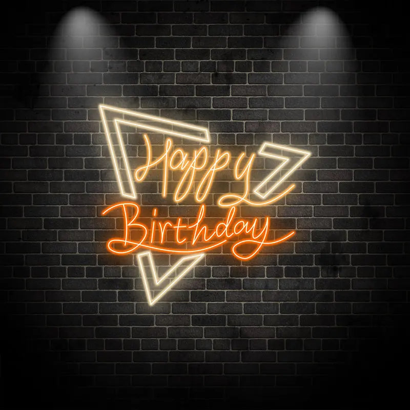 Vibrant Birthday Glow Light Elevate LED neon sign by NeonCS