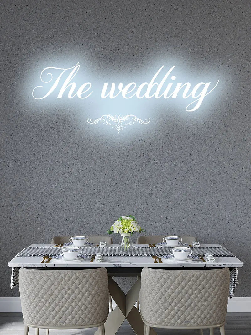 The Wedding Wall Decoration Ice Blue LED neon sign product image