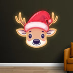 Reindeer Christmas Print Art - Cute LED neon sign product image