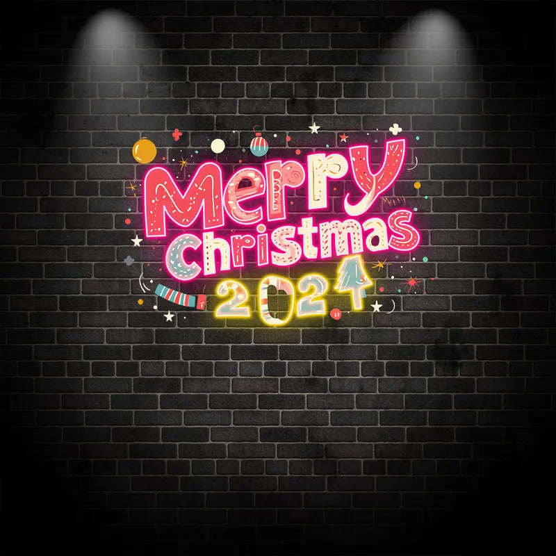 Merry Christmas 2024 Text Creative LED neon sign by NeonCS